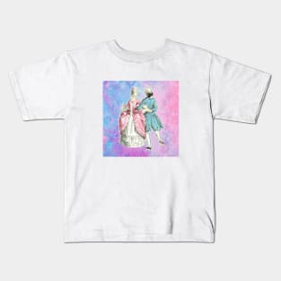 French nobility dance watercolor Kids T-Shirt